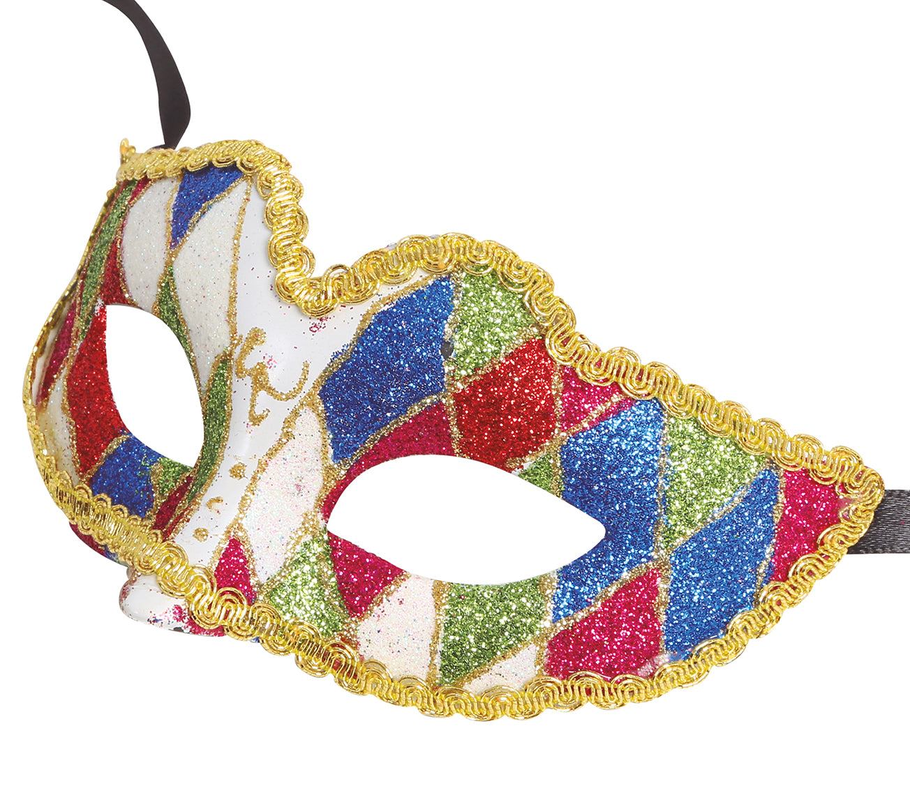 GP12023 – Karneval Venezianische Maskerade Bunte Augenmaske – Farbe: Mehrfarbig