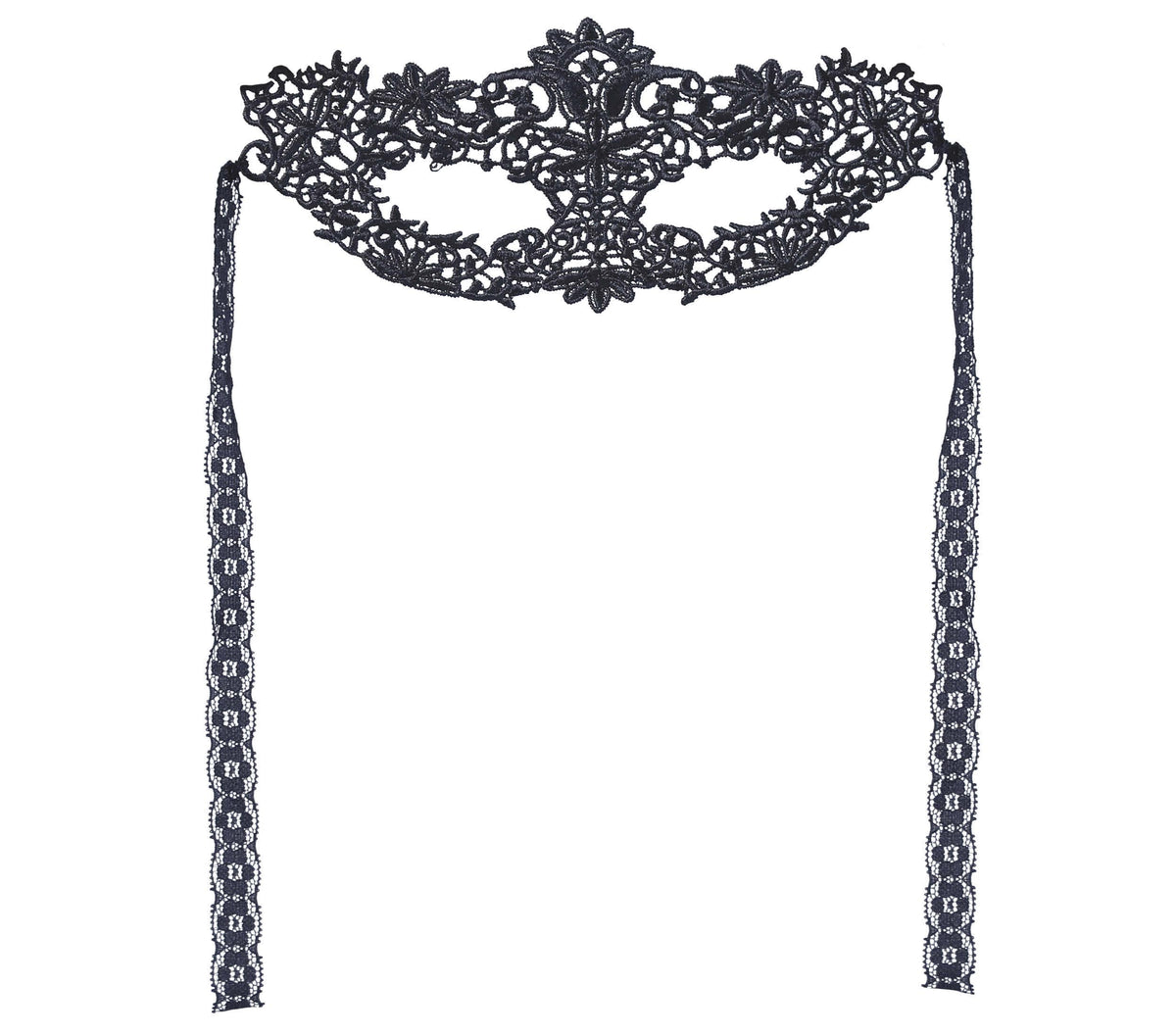 GP12032 – Venezianischer Karneval Maske Schwarz – Größe: Standard
