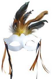 Totenkopf Maske Federn Voodoo Karneval, Bild 3