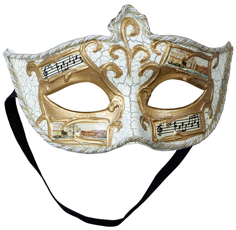 GP12053 – Karneval Venedig Maske Goldene Noten – Farbe: Gold
