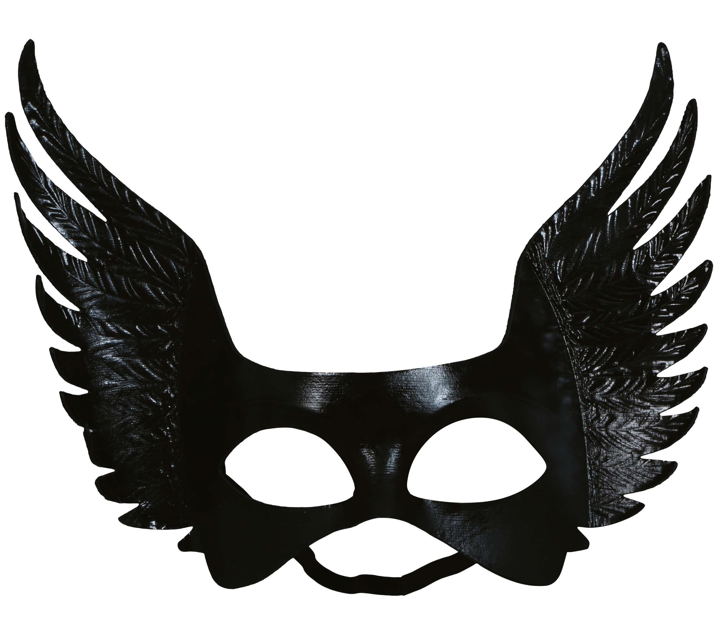 GP12057 – Karneval Venedig Elegante Flügelmaske – Farbe: Schwarz