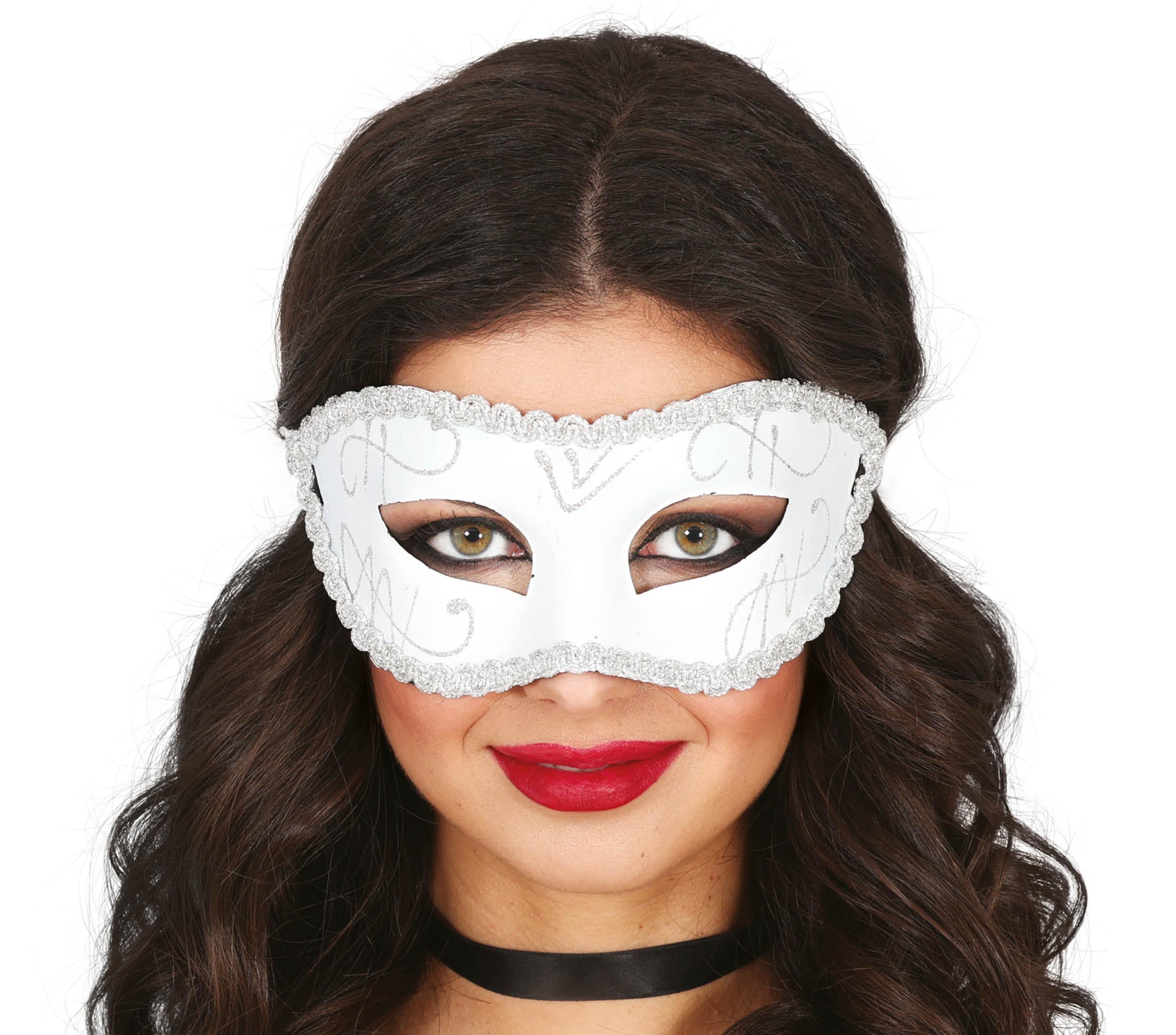 GP12058 – Karneval Venedig Geheimnisvolle Maske – Farbe: Weiß, Gold