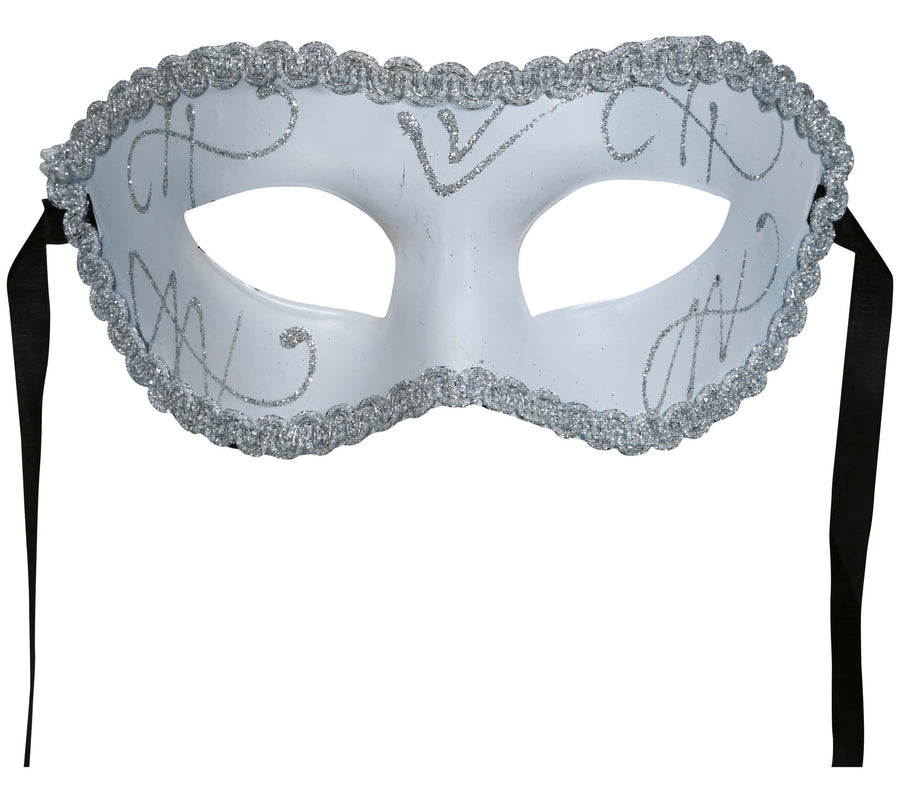GP12058 – Karneval Venedig Geheimnisvolle Maske – Farbe: Weiß, Gold, Ansicht 2