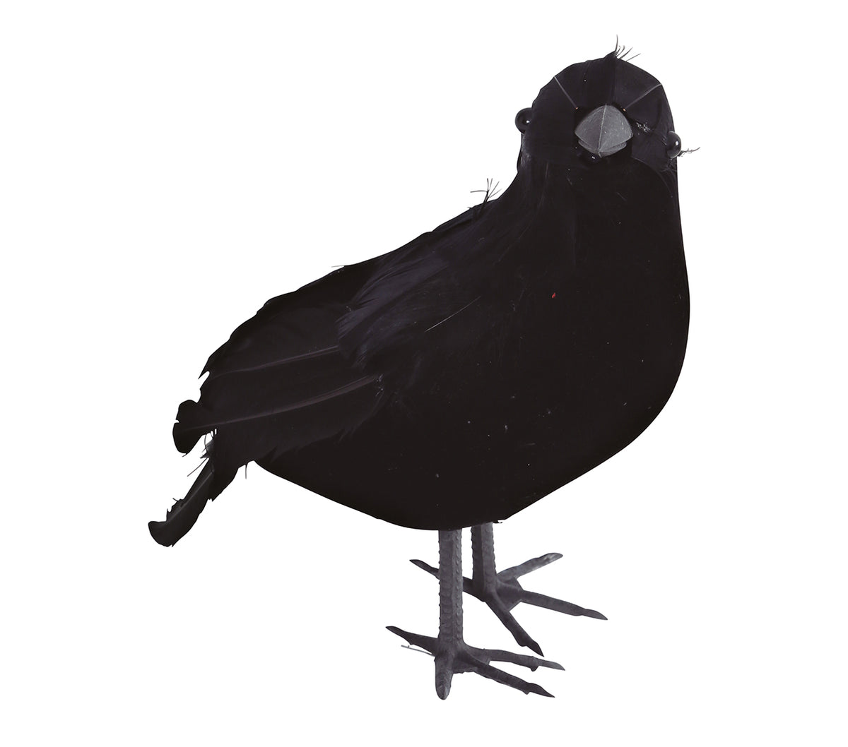 GP26292 – Rabe schwarz 21 cm mit Federn Halloween – Farbe: Schwarz