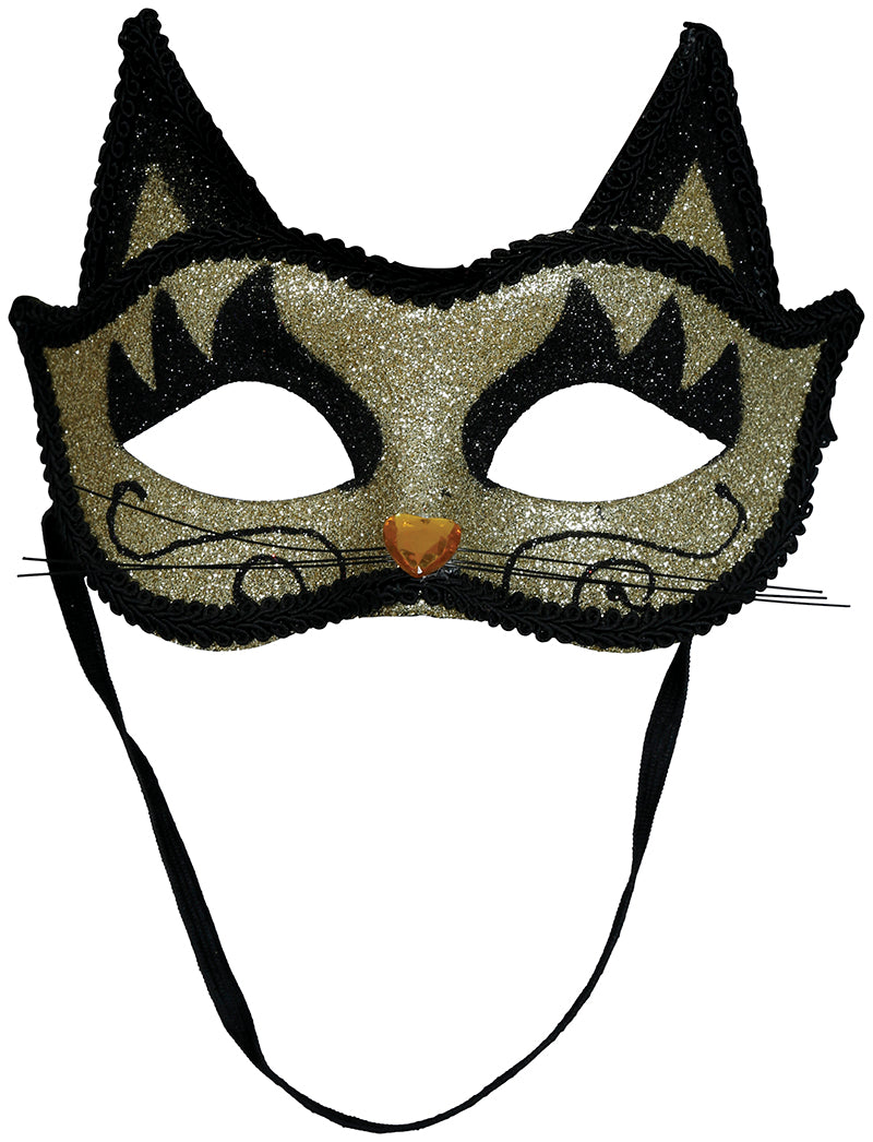 GP12066 – Karnevalsmaske Venezianisch Katzen – Farbe: Gold