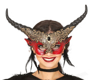 Halloween Dämonen Maske Mit Hörnern, Bild 1
