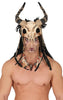 GP12071 – Halloween Schädelmaske Schafbock Hörner – Farbe: Beige