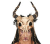GP12071 – Halloween Schädelmaske Schafbock Hörner – Farbe: Beige