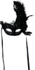 GP12079 – Halloween Venetianische Maske Federn – Farbe: Schwarz