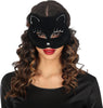 GP12080 – Katze Fledermaus Maske Halloween Tierische – Farbe: Schwarz
