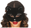 GP12080 – Katze Fledermaus Maske Halloween Tierische – Farbe: Schwarz