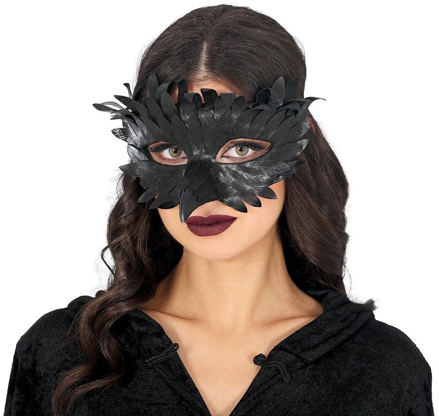 GP12081 – Halloween Vogelmaske Schnabel Karneval – Farbe: Schwarz, Ansicht 2