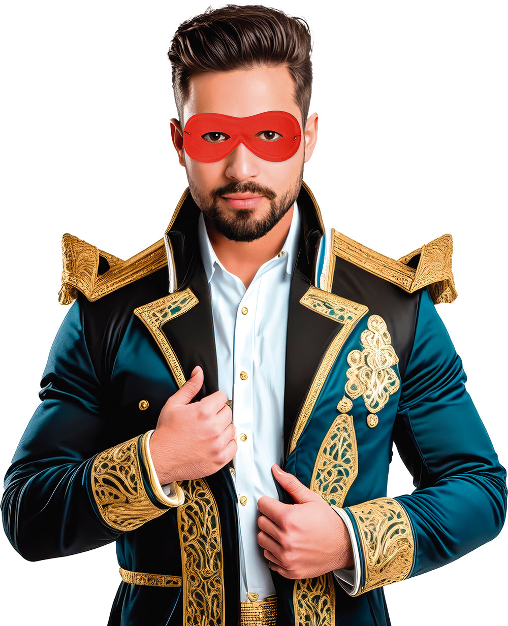 GP12400 – Karneval Venedig Mystische Augenmaske – Farbe: Rot