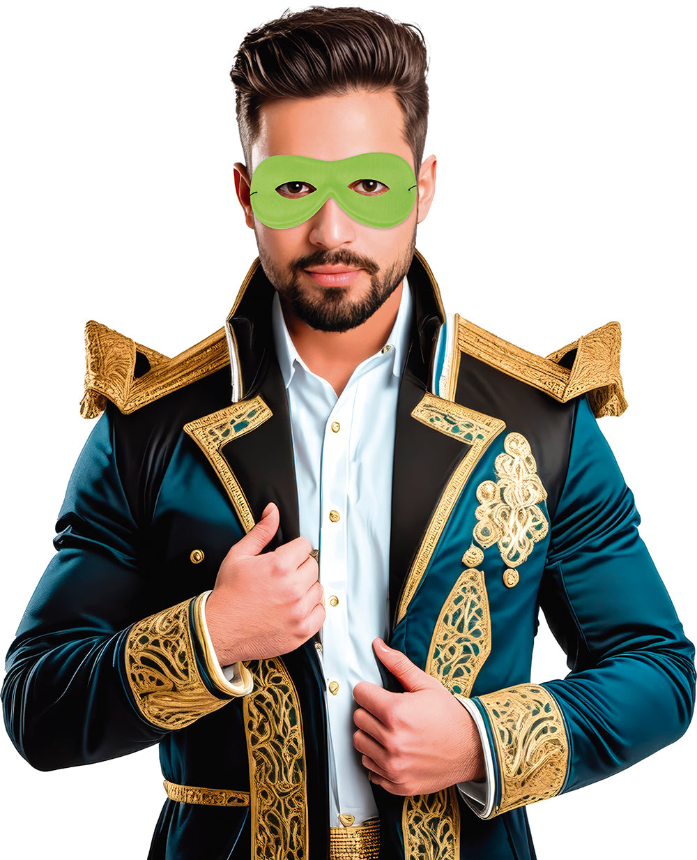 GP12400 – Karneval Venedig Mystische Augenmaske – Farbe: Grün