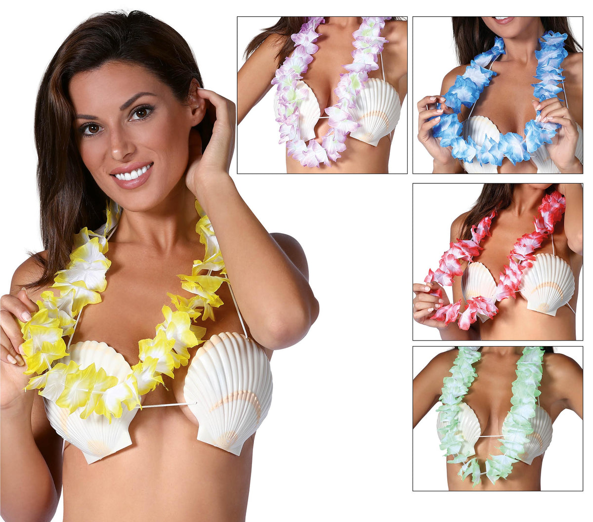 GP16187 – Hawaiikette für Erwachsene Blumenkette – Farbe: Mehrfarbig