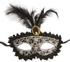 GP12706 – Karneval Venedig Maske Feder Schwarz – Größe: Standard