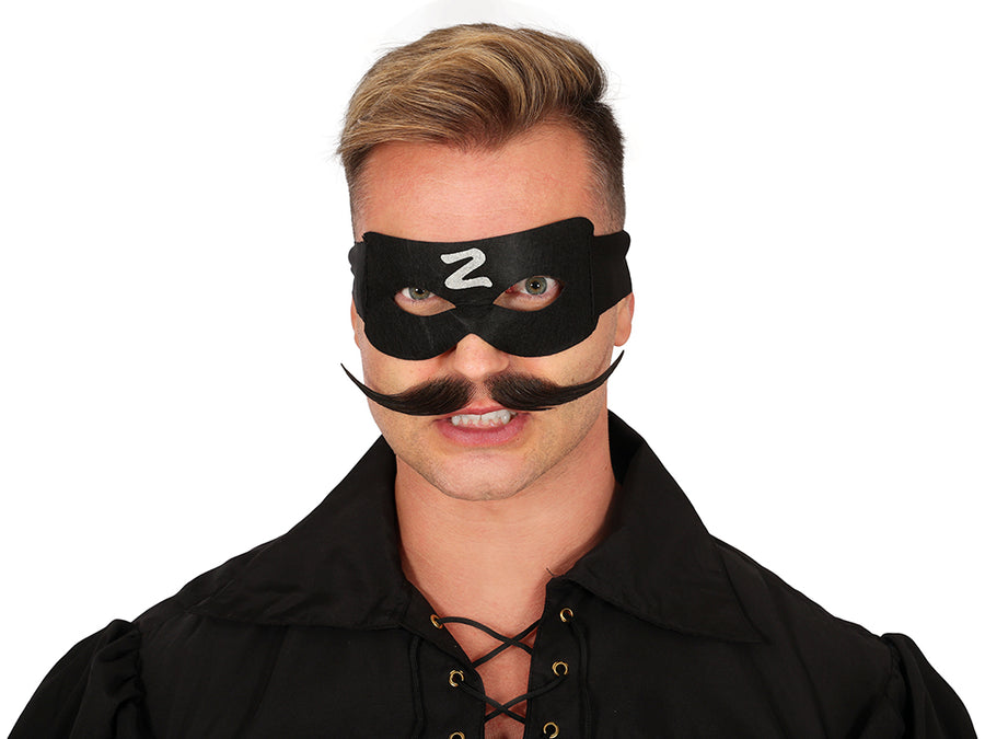 Banditen Augenmaske für Herren schwarz