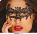 Fledermaus Spitzenmaske für Damen schwarz