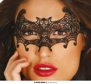 Fledermaus Spitzenmaske für Damen schwarz, Bild 1