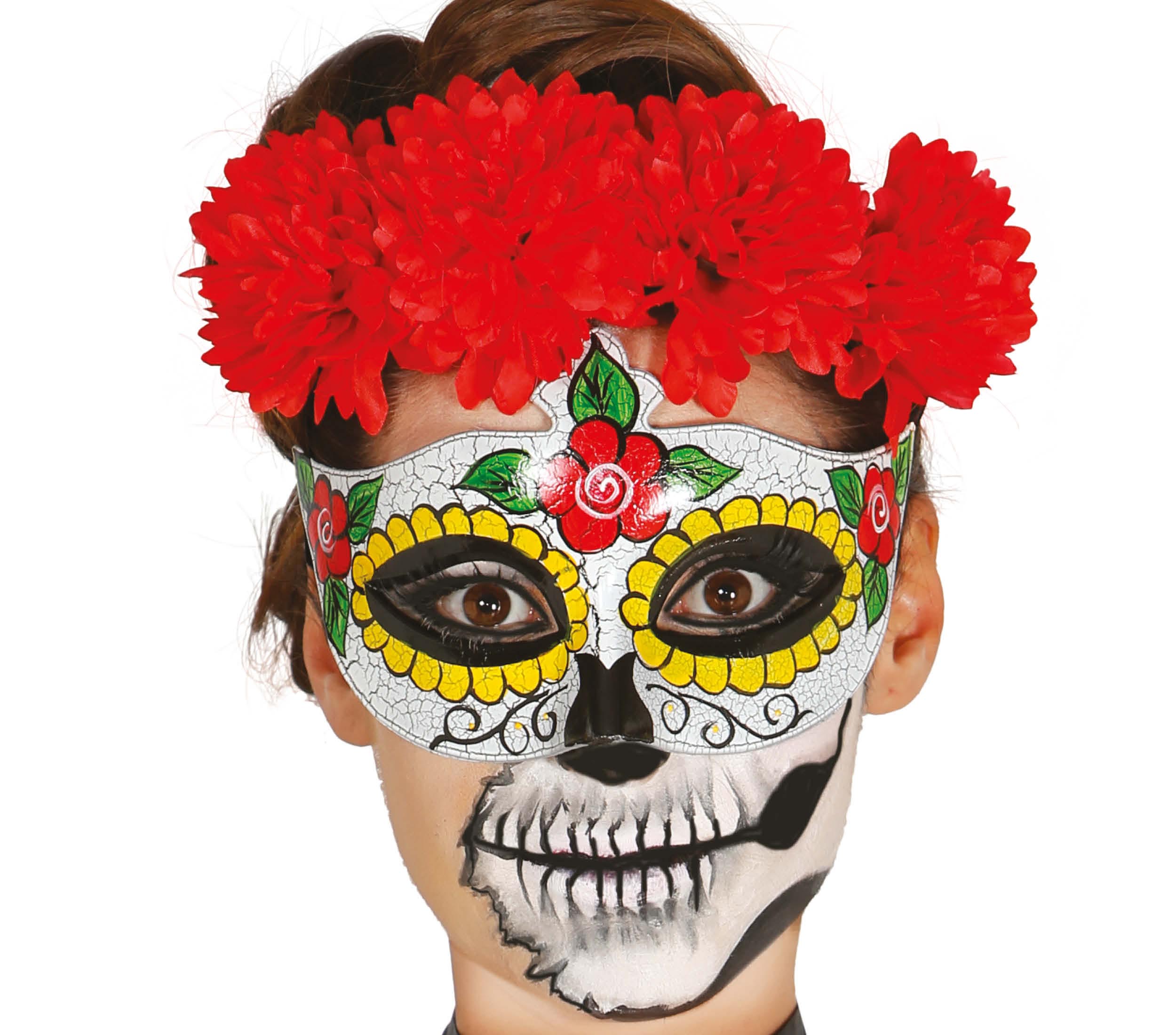 GP12907 – Mexiko Tag Der Toten Maske Halloween – Farbe: Mehrfarbig