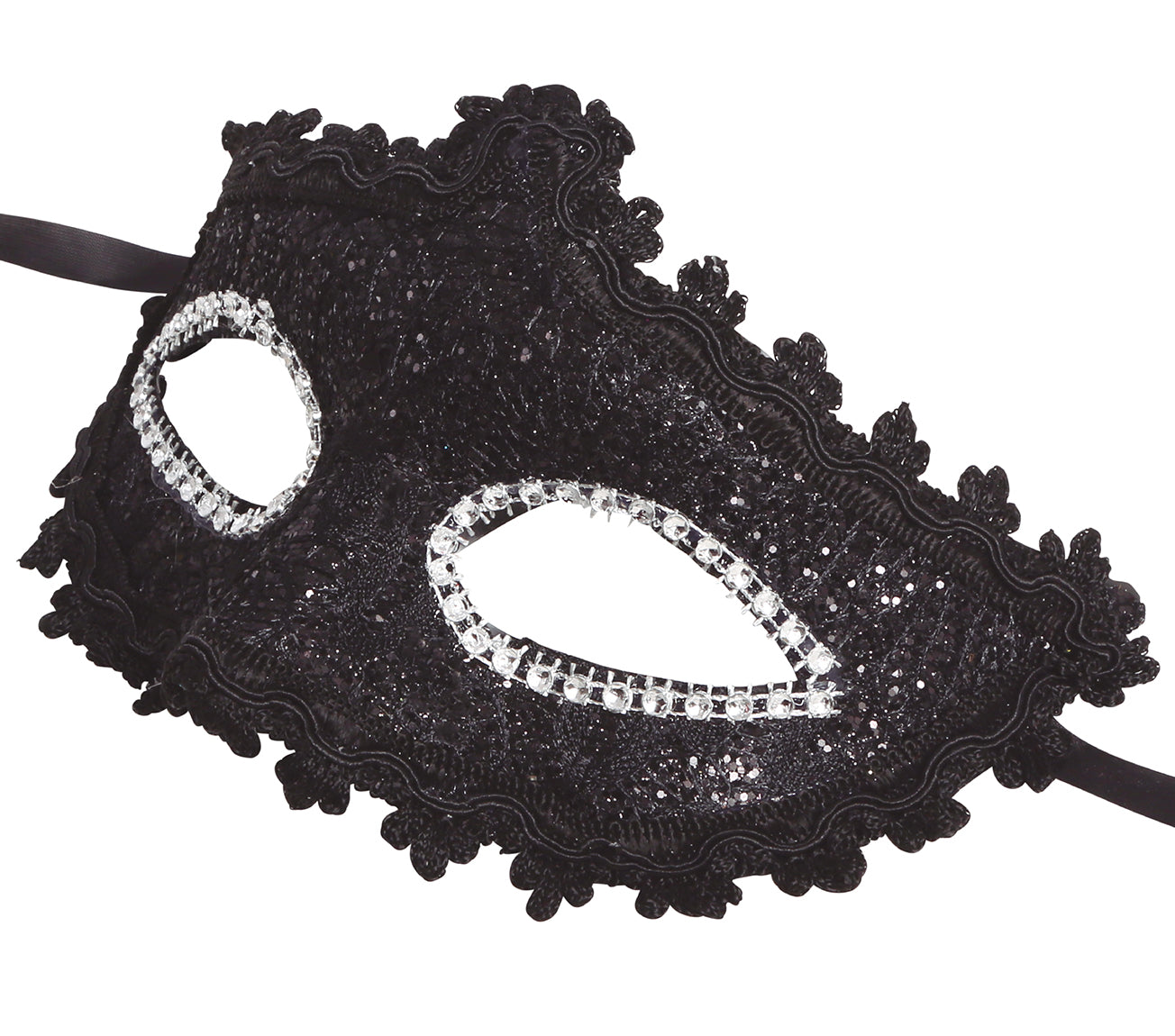 GP12908 – Karneval Venedig Maskerade Augenbedeckung – Farbe: Schwarz