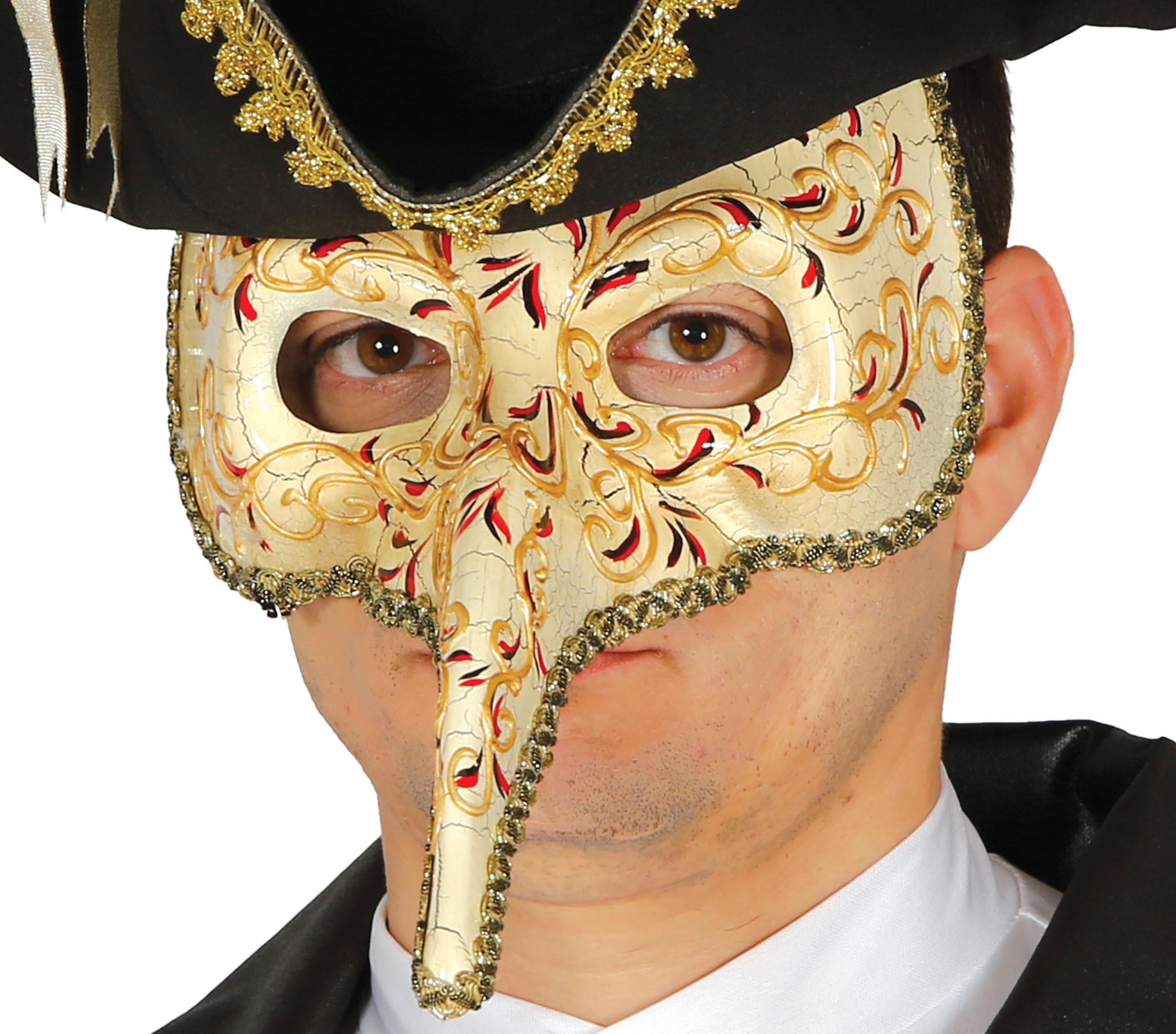 GP12924 – Karneval Venezianische Maske Mit – Farbe: Beige