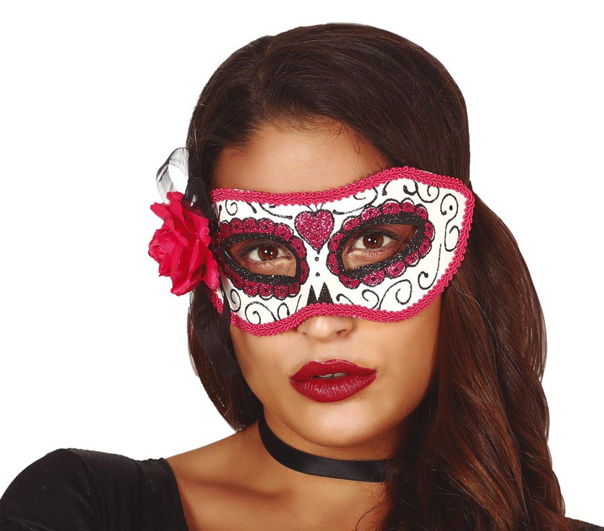 GP12926 – Tag Der Toten Maske Halloween – Farbe: Weiß, Ansicht 2