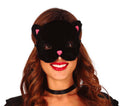 Katze Faschingsmaske Schwarz Rosa