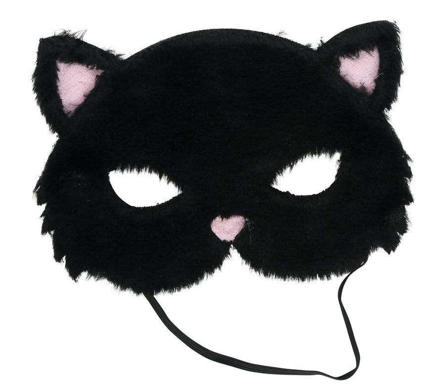 GP12933 – Katze Faschingsmaske Schwarz Rosa – Farbe: Schwarz, Ansicht 2