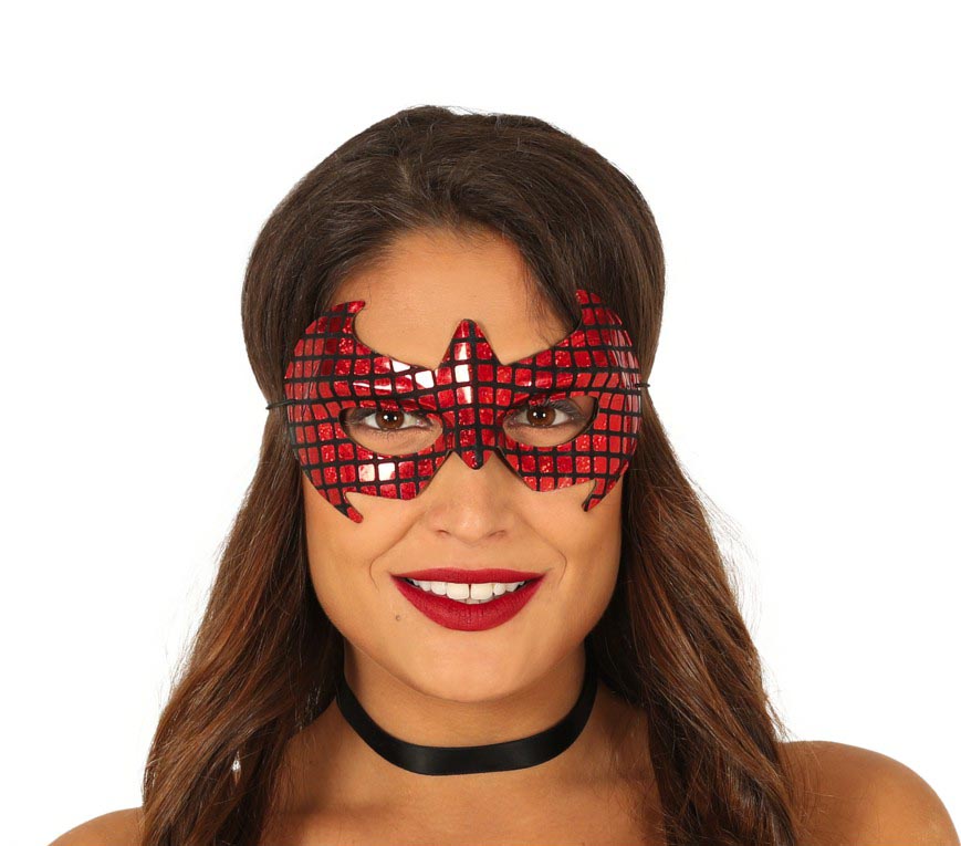 GP12934 – Superhelden Masken Karneval Party Maske – Farbe: Rot