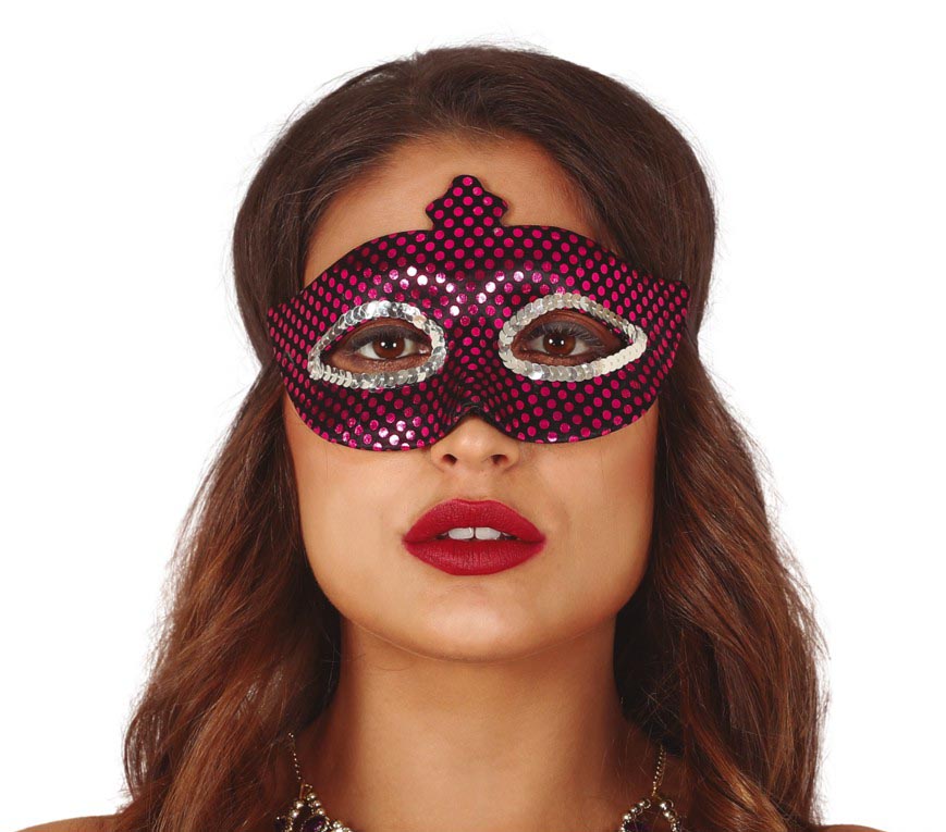 GP12937 – Karneval Venedig Festliche Augenmaske Glitzer – Farbe: Lila