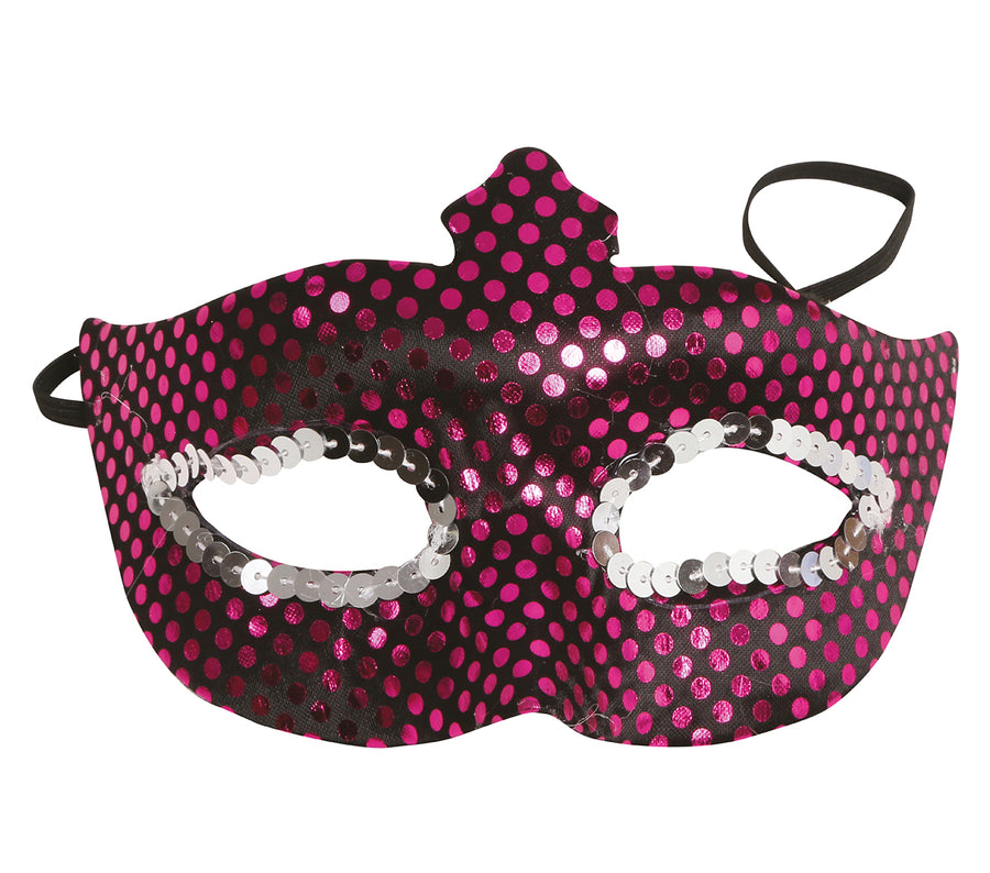 GP12937 – Karneval Venedig Festliche Augenmaske Glitzer – Farbe: Lila, Ansicht 2