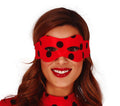 Superheld Maske Rot Schwarz Punkte Fasnacht