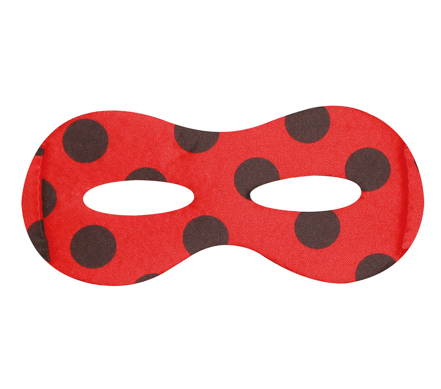 GP12940 – Superheld Maske Rot Schwarz Punkte Fasnacht – Farbe: Rot, Ansicht 2