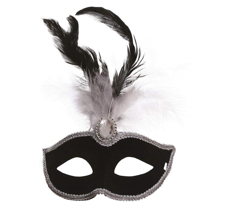 GP12941 – Karneval Venezia Maske Elegant Glamour – Farbe: Schwarz, Ansicht 2