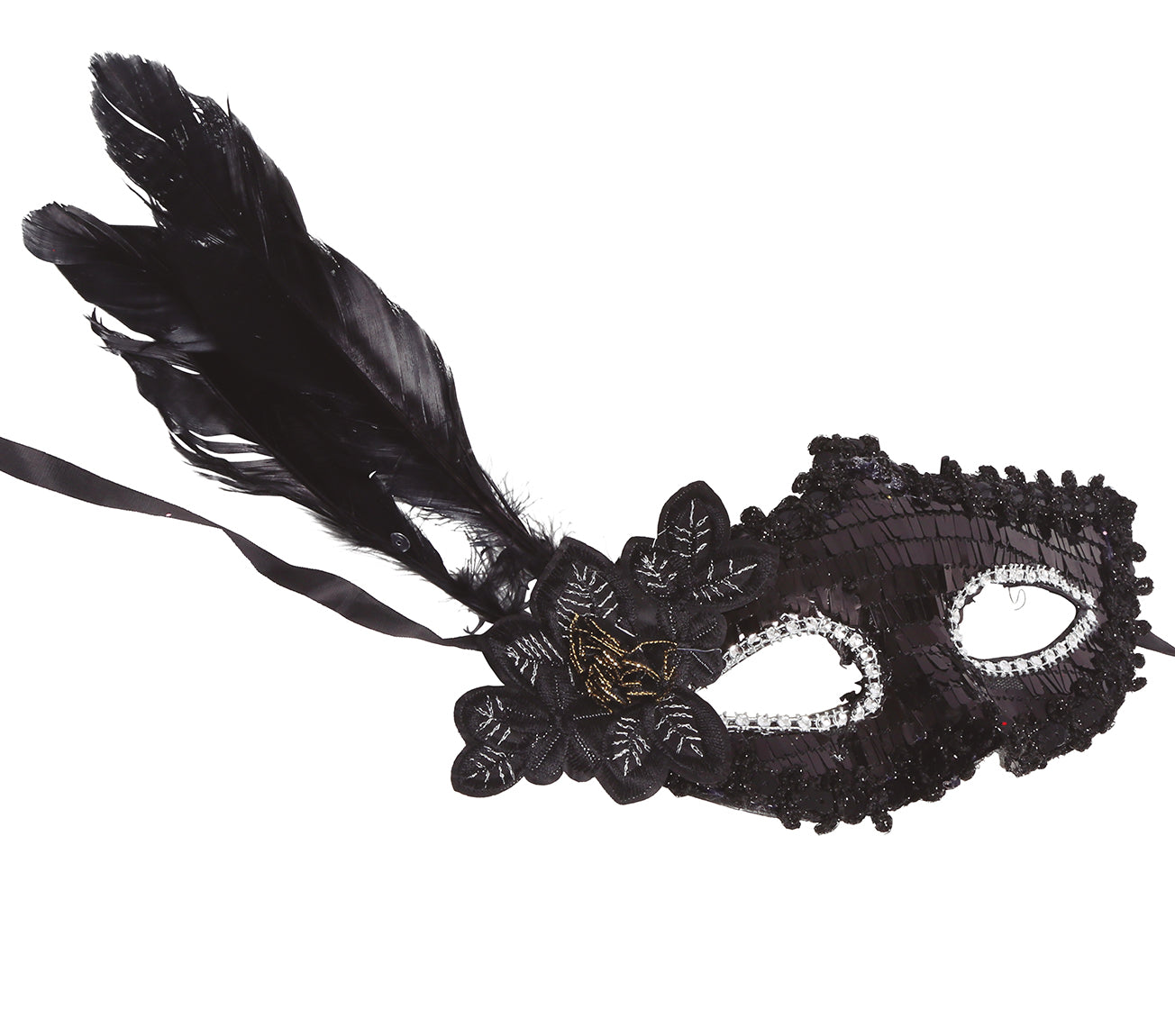 GP12942 – Karneval Venedig Elegante Maske – Farbe: Schwarz