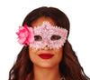 GP12945 – Marquisen Karneval Venedig Maske Blumen – Farbe: Pink