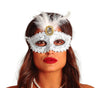 GP12949 – Karneval Venedig Maske Elegant Weiß – Farbe: Weiß