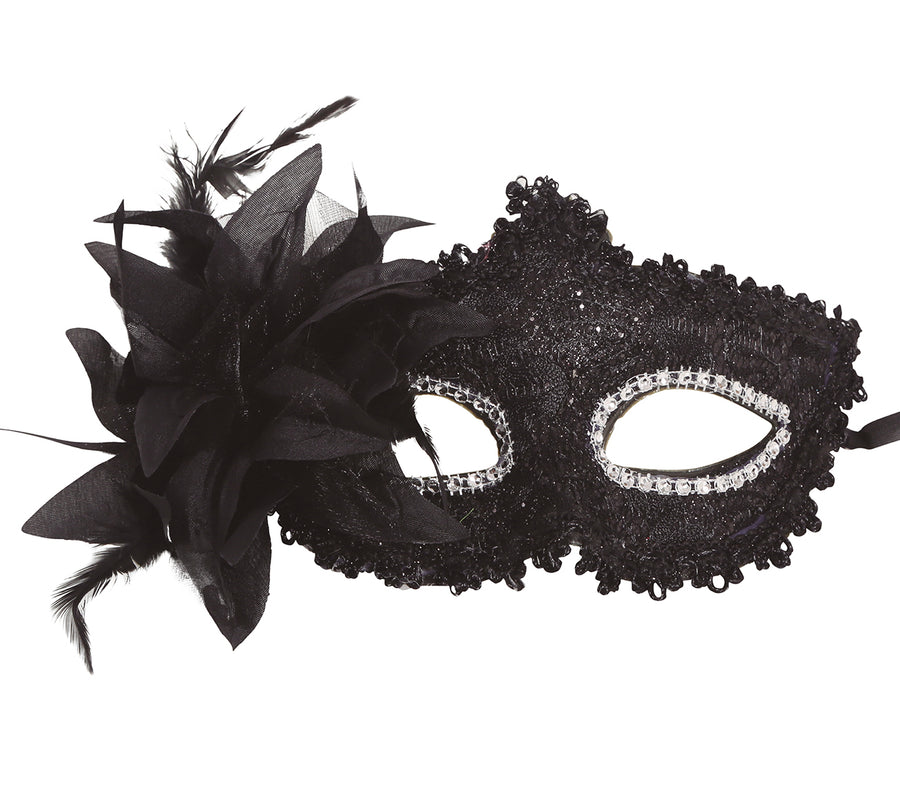 GP12954 – Karneval Venedig Maskerade Schwarze – Farbe: Schwarz, Ansicht 2