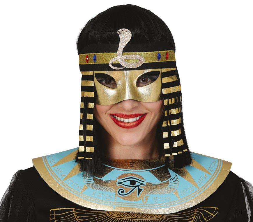GP12958 – Ägyptische Königin Maske Fasching – Farbe: Schwarz, Ansicht 2