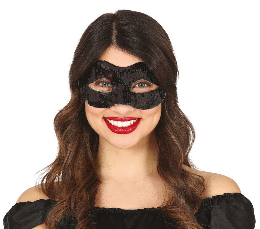 GP12961 – Venetianischer Karneval Maske Kostüm – Farbe: Schwarz