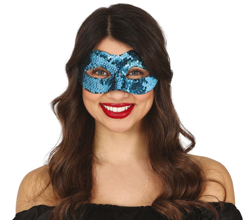 GP12961 – Venetianischer Karneval Maske Kostüm – Farbe: Blau