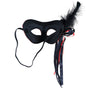GP12969 – Maskenball Rot Schwarz Federn Maske – Farbe: Rot