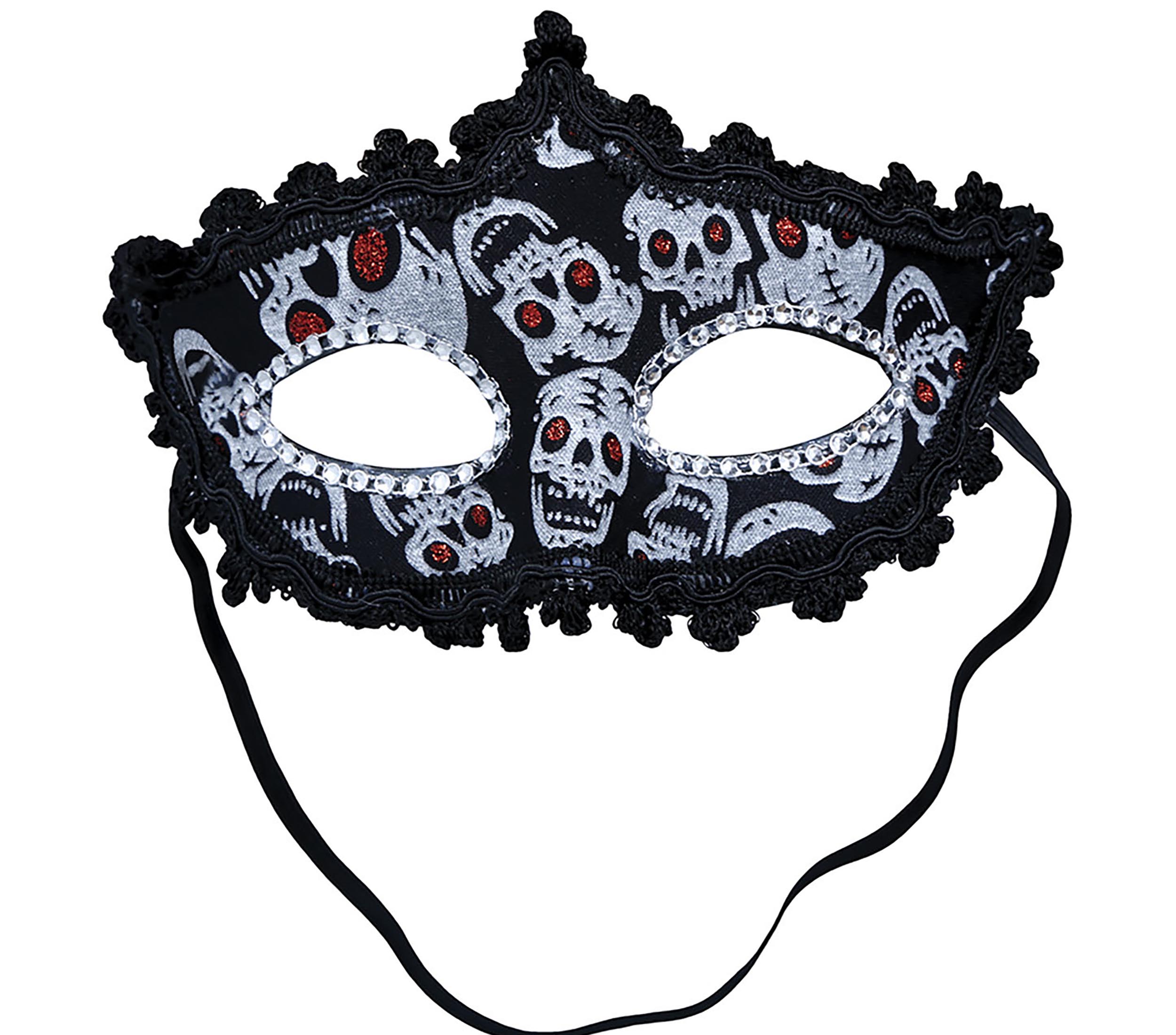 GP12973 – Skelett Gruselmaske Mit Totenschädel – Farbe: Schwarz