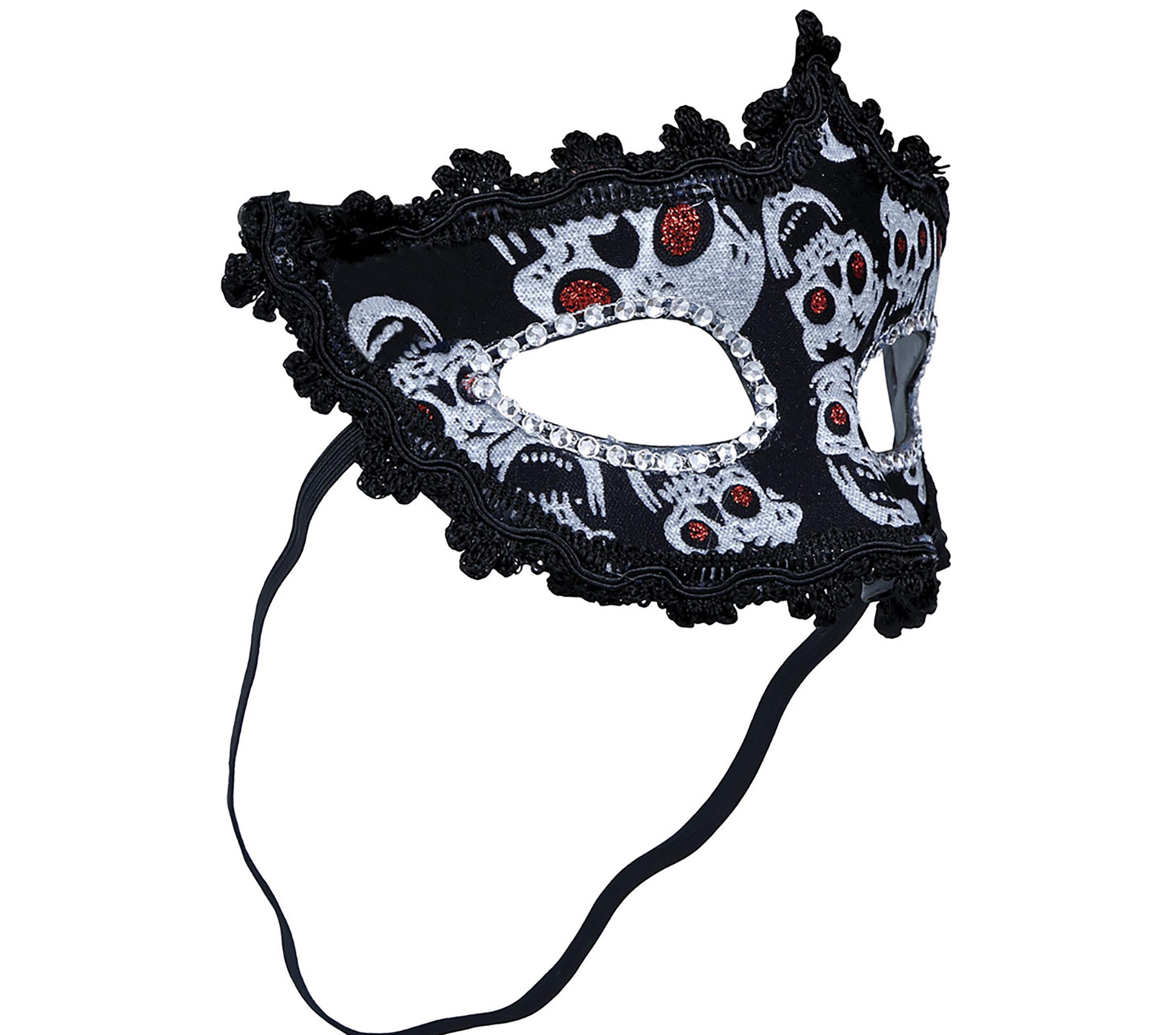 GP12973 – Skelett Gruselmaske Mit Totenschädel – Farbe: Schwarz