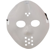 Hockeymaske für Erwachsene weiß Horror, Bild 3