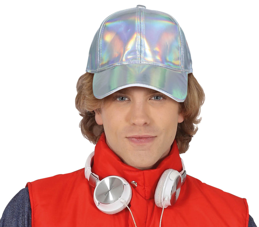 Hologramm Cap für Erwachsene 80er Jahre