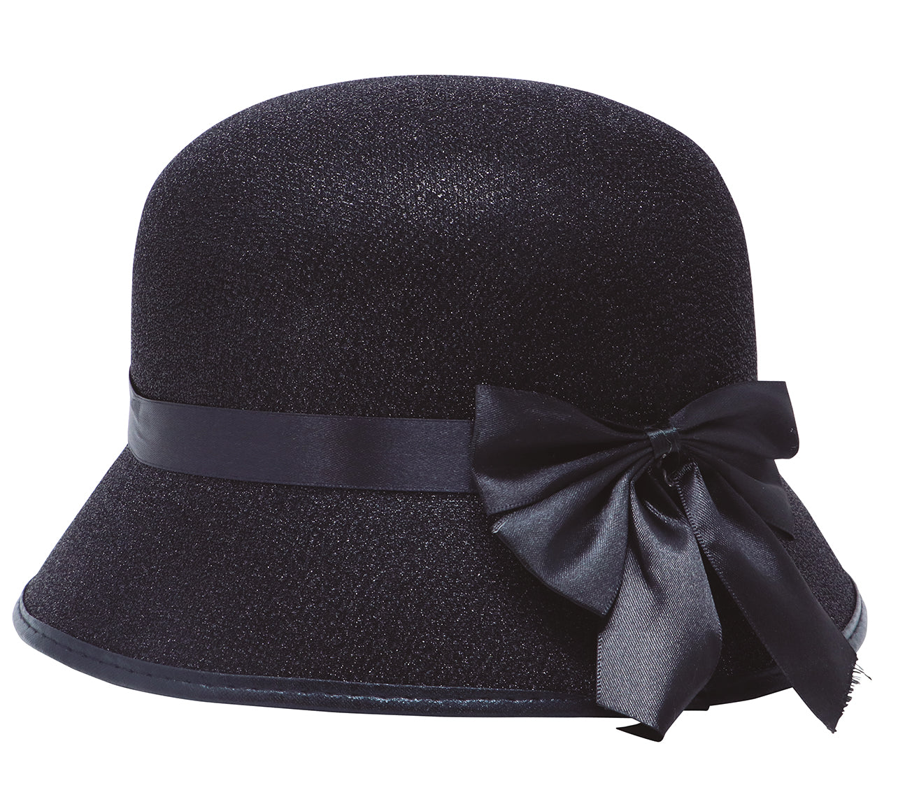 GP13028 – 20s Retro Hut Chic Schwarz Zeitlos – Farbe: Schwarz