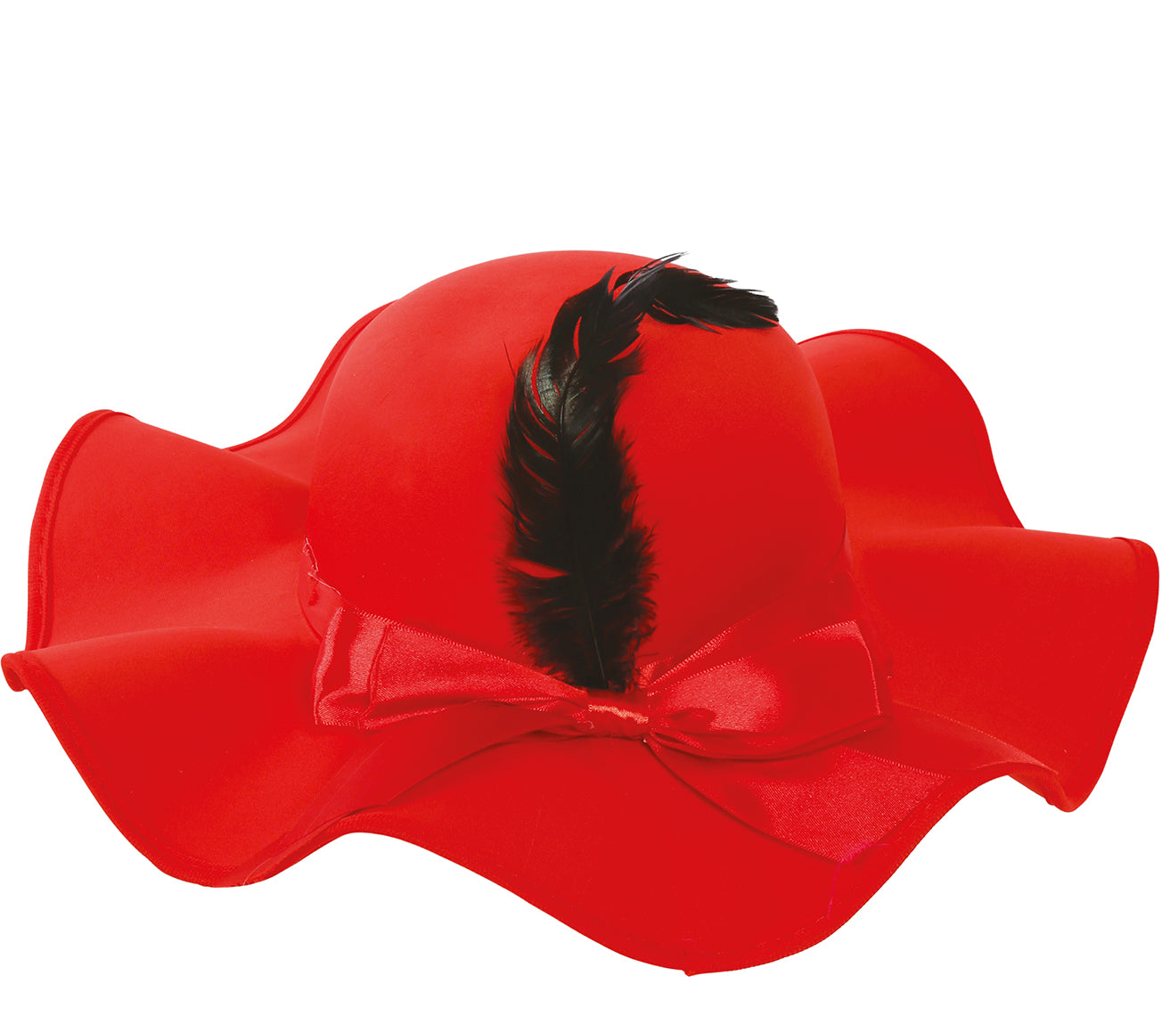 GP13030 – 19 Jahrhundert Karneval Hut Elegant Rot – Farbe: Rot