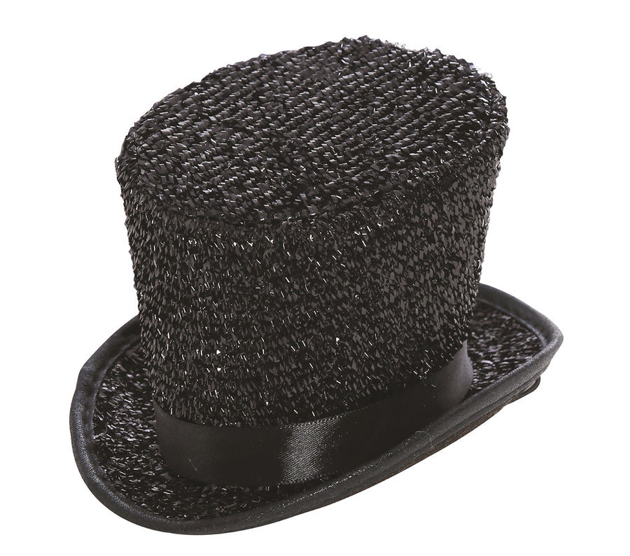 GP13032 – Silvesterhut Mini Zylinder Edler Glanz – Farbe: Schwarz, Ansicht 2